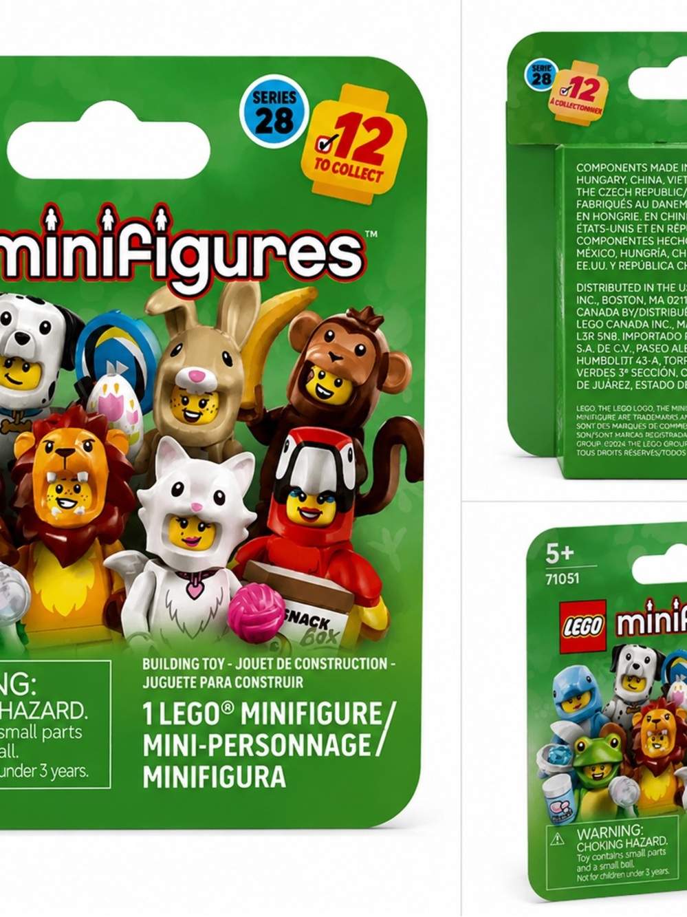 Lego Minifigures Series 28 Bright Green Pack with Multicolor Costumes